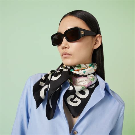 stampa floreale gucci|sciarpe foulard gucci.